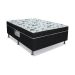 Cama Box Casal Conjugada Union Espuma D28 Preta e Branca