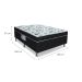 Cama Box Casal Conjugada Union Espuma D28 Preta e Branca