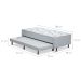 Cama Box Conjugada Solteiro Cori Espuma D28 com Colchão Auxiliar Espuma D28 Bianco (11x79x171) Branco