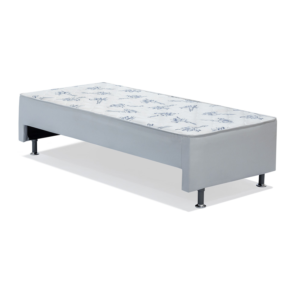 Cama Box Conjugada Solteiro Cori Espuma D28 com Colchão Auxiliar Espuma D28 Bianco (11x79x171) Branco