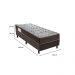 Cama Box Florence I com Colchão Viúva Espuma D45 Iso (18x108x198) Marrom