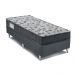 Cama Box Florence II com Colchão Solteiro Espuma D33 Iso (18x78x188) Cinza e Grafite