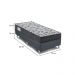 Cama Box Florence II com Colchão Solteiro Espuma D33 Iso (18x78x188) Cinza e Grafite