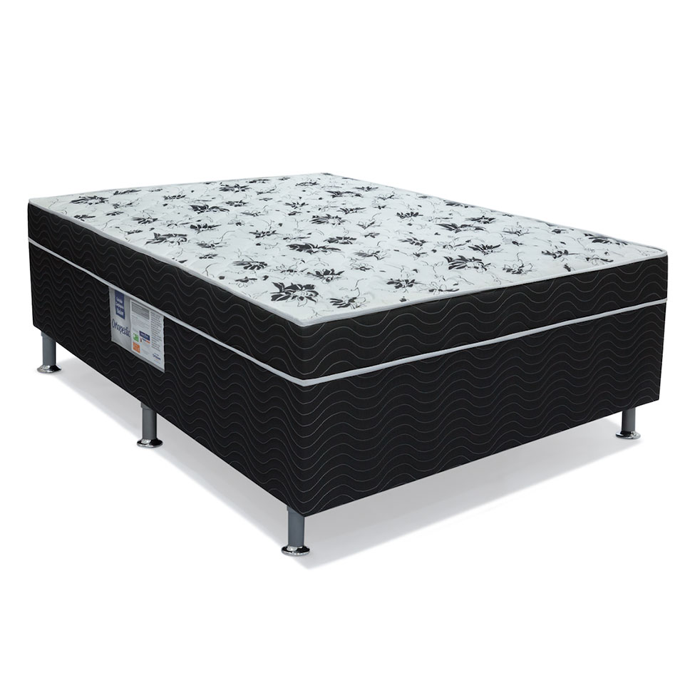 Cama Box Solteiro Conjugada Union D28 Preta