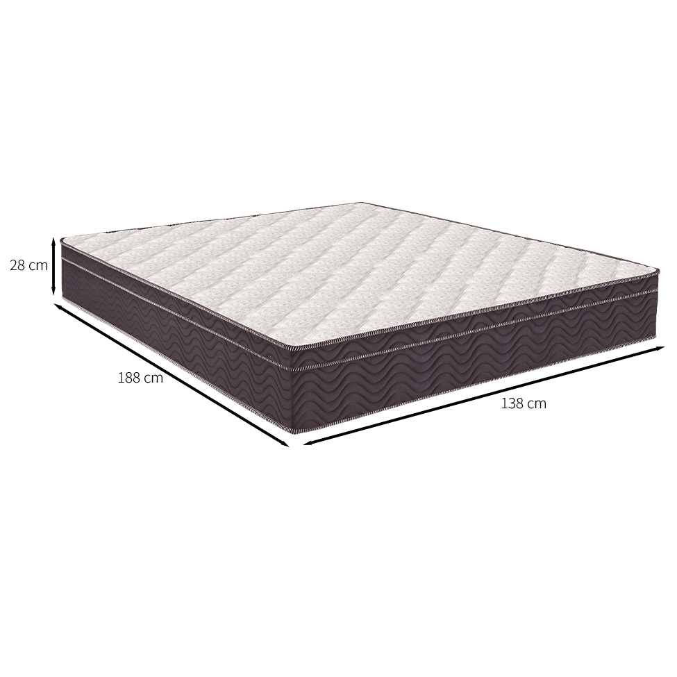 Colchão Casal Airtech D28 Ortopillow (28X138X188) Marrom e Branco