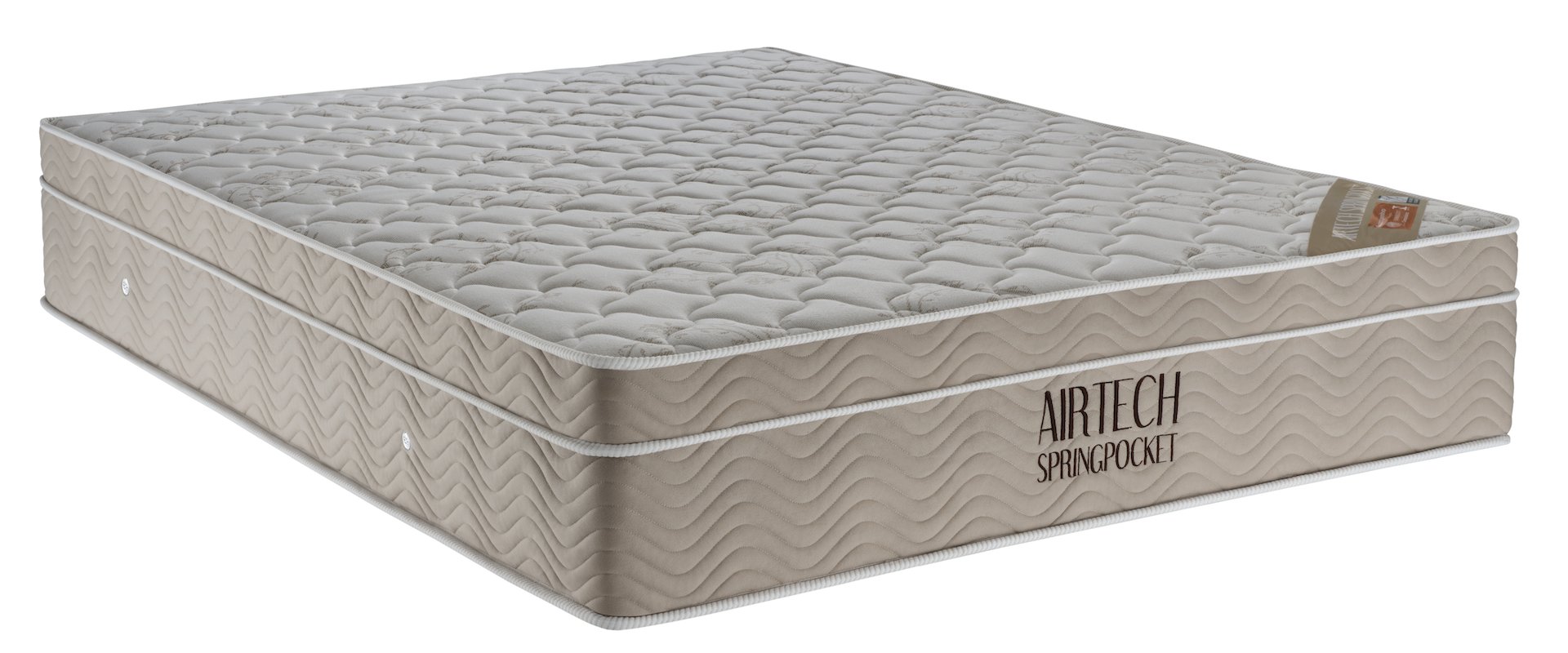 Colchão Casal Airtech Spring Mola Superpocket (25x138x188) Bege