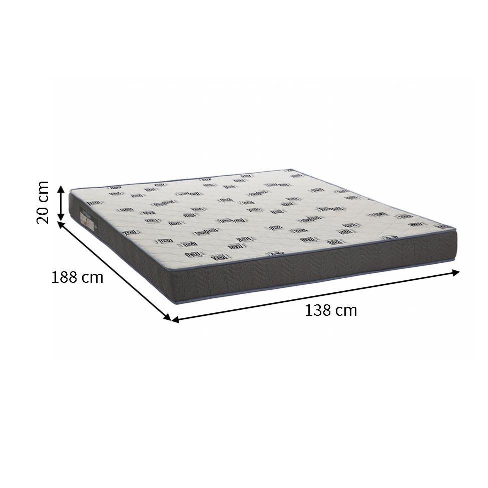 Colchão Casal Espuma D33 Light (20x138x188) Azul