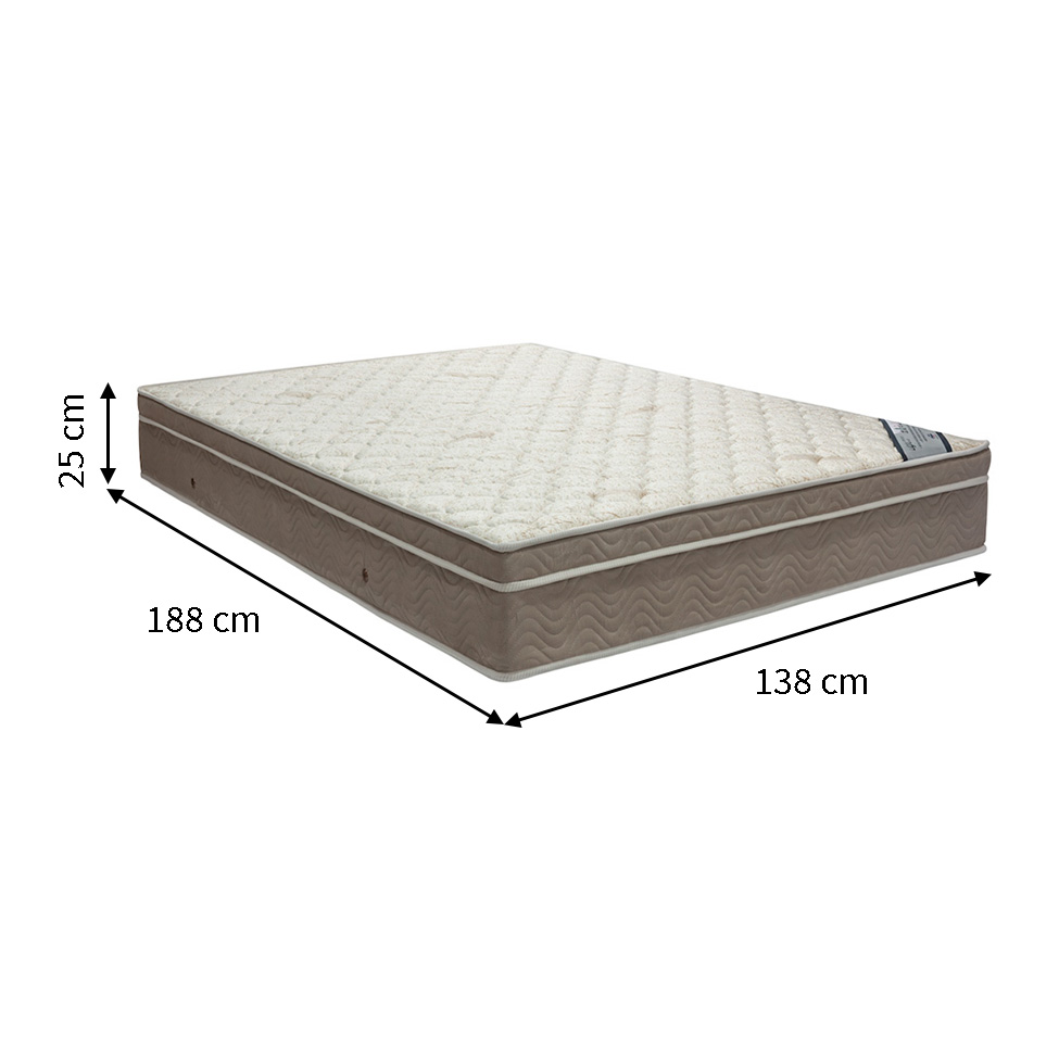 Colchão Casal Molas Ensacada Light Superpocket (25x138x188) Bege