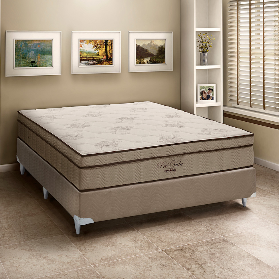 Colchão Casal Molas Ensacada Pró Vida (30x138x188) Bege