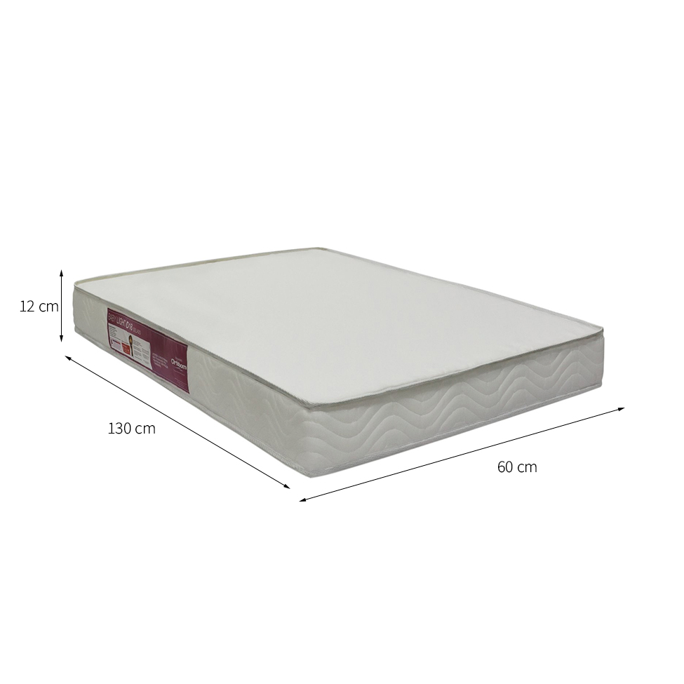 Colchão Infantil Baby Light com Espuma D18 (12x60x130) Branco