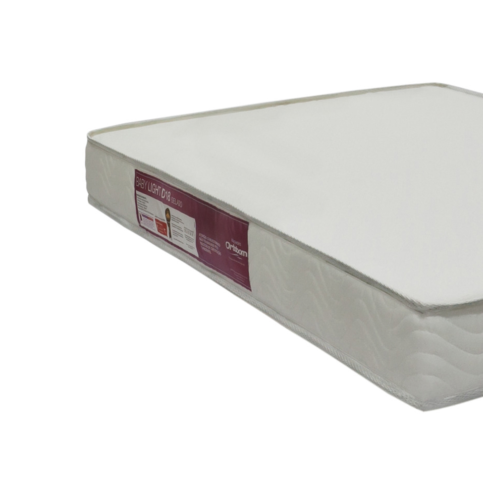 Colchão Infantil Baby Light com Espuma D18 (12x70x130) Branco