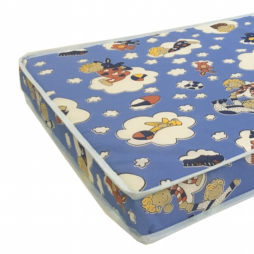 Colchão Infantil Baby Physical com Espuma D18 (10x70x130) Azul