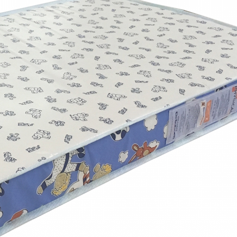 Colchão Infantil Baby Physical com Espuma D18 (10x70x130) Azul