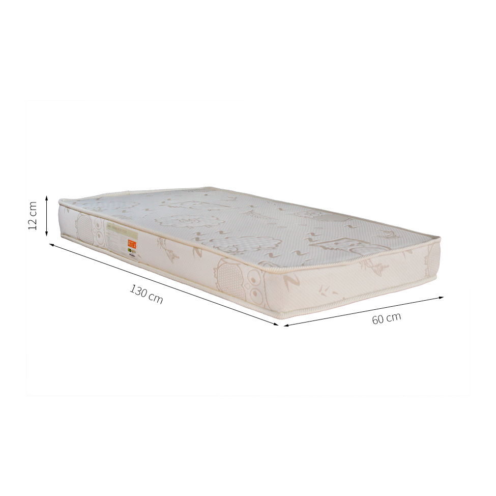 Colchão Infantil de Espuma D18 Baby (12x60x130) Branco