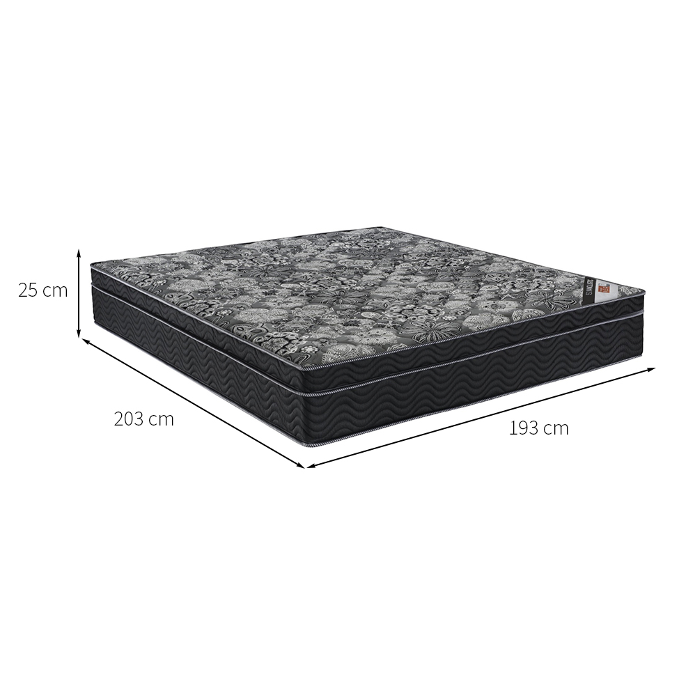 Colchão King ISO Mola Nanolastic (25x193x205) Preto