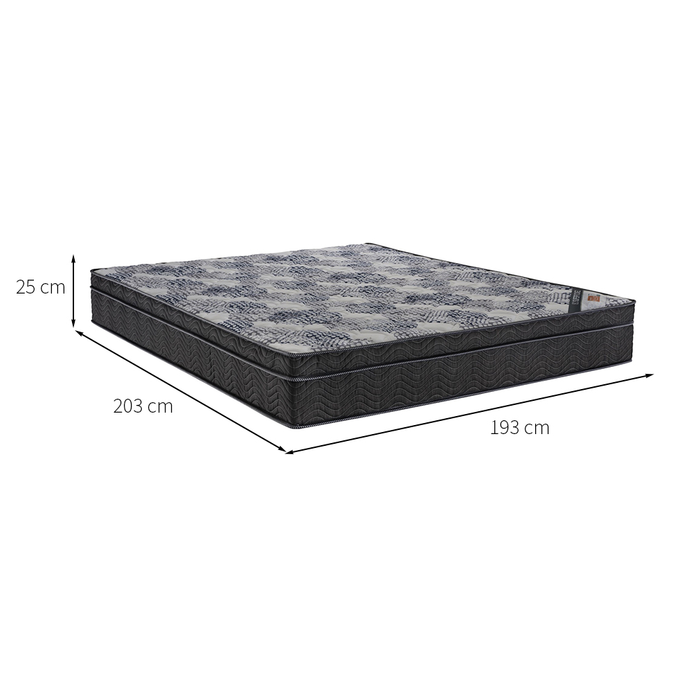 Colchão King ISO Mola Superpocket (25x193x203) Preto
