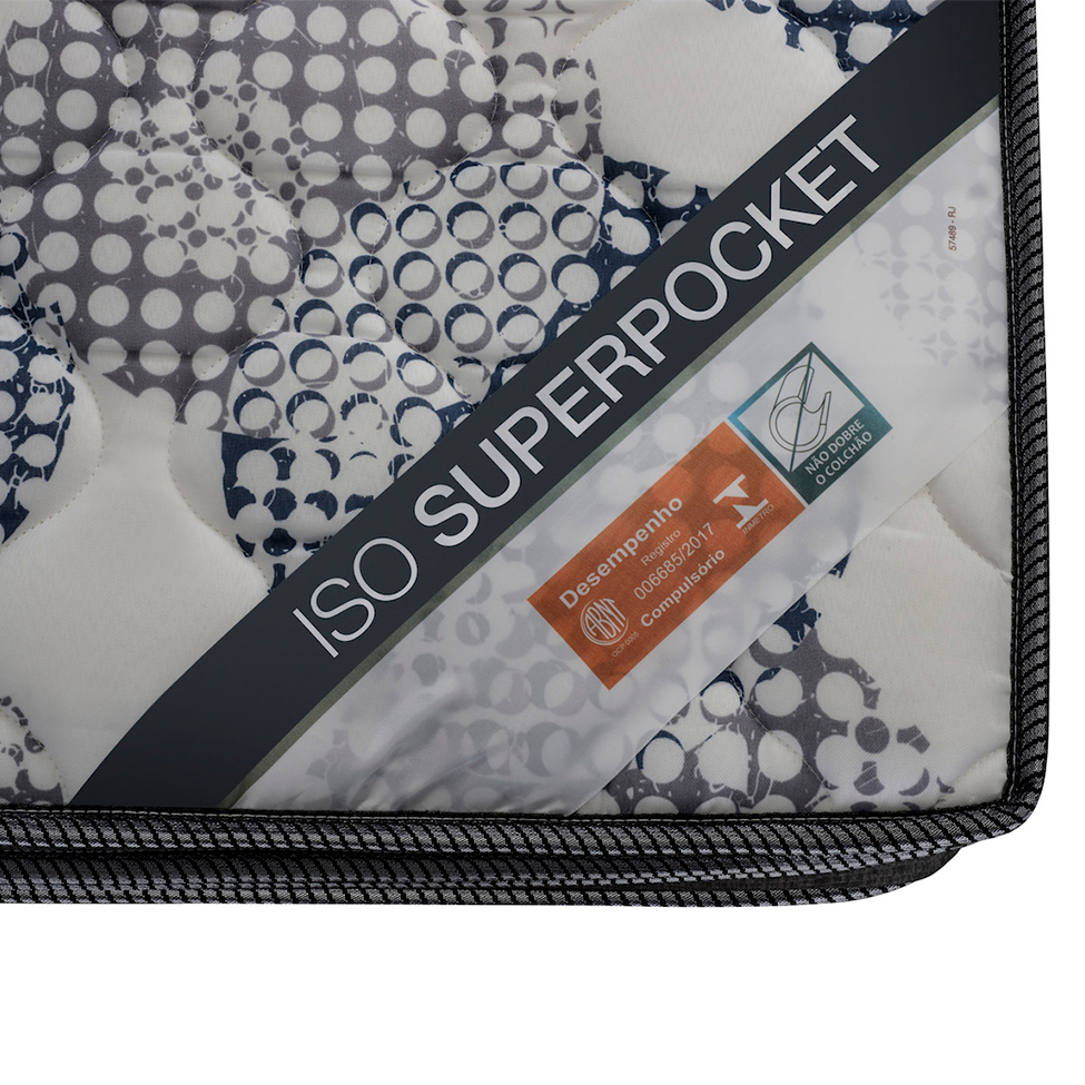 Colchão King ISO Mola Superpocket (25x193x203) Preto