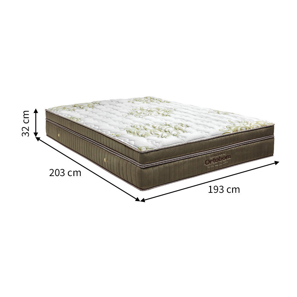 Colchão King Molas Ensacada Gold Ultra Gel (32x193x203) Dourado