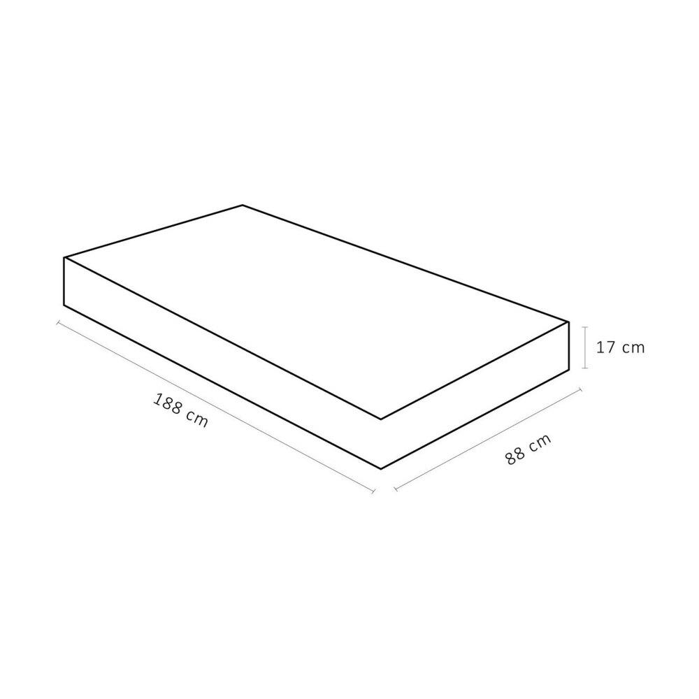 Colchão Light D45 Solteiro (88x188x17) - Espuma D45 Pró Aditivada de Alta Performance Ortobom