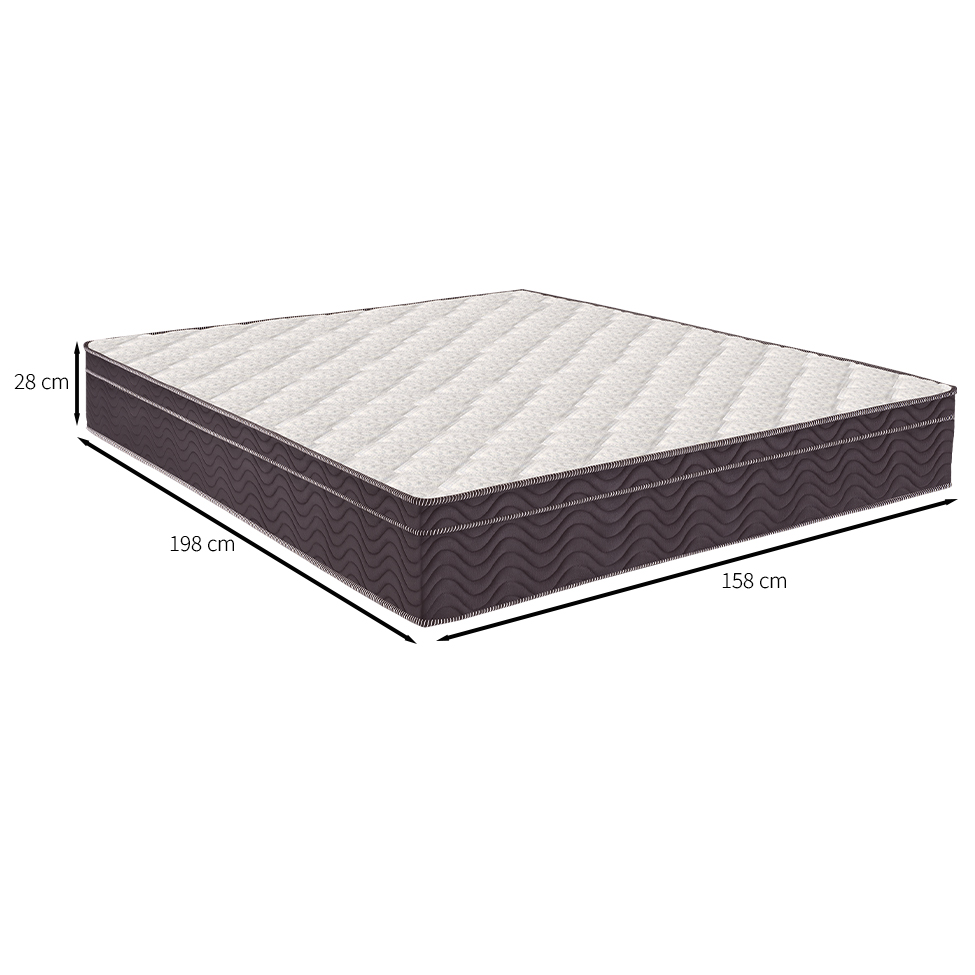 Colchão Queen Airtech D28 Ortopillow (28X158X198) Marrom e Branco