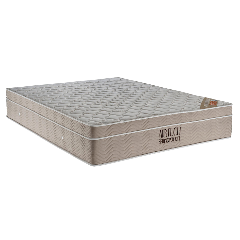 Colchão Queen Airtech Spring Mola Superpocket (35x158x198) Bege