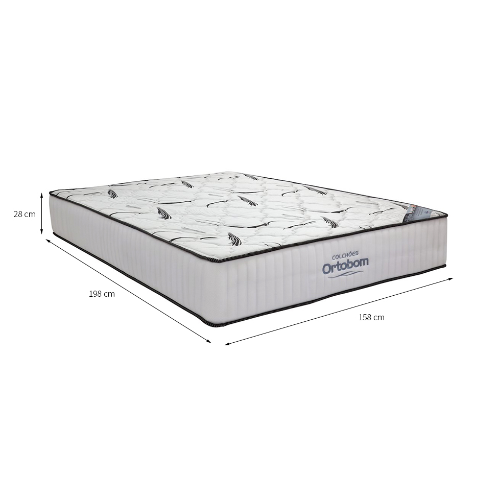 Colchão Queen Highfoam com Espuma HR 45 (28x158x198) Branco