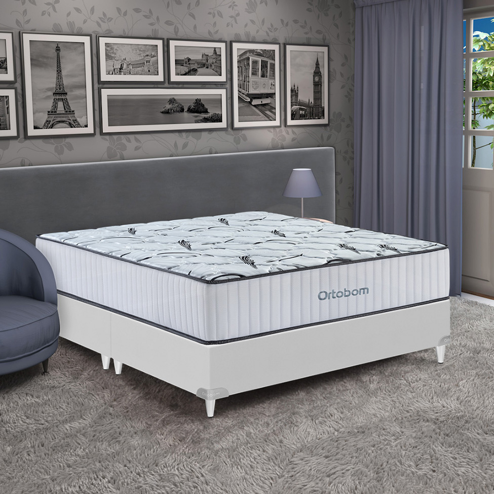 Colchão Queen Highfoam com Espuma HR 45 (28x158x198) Branco