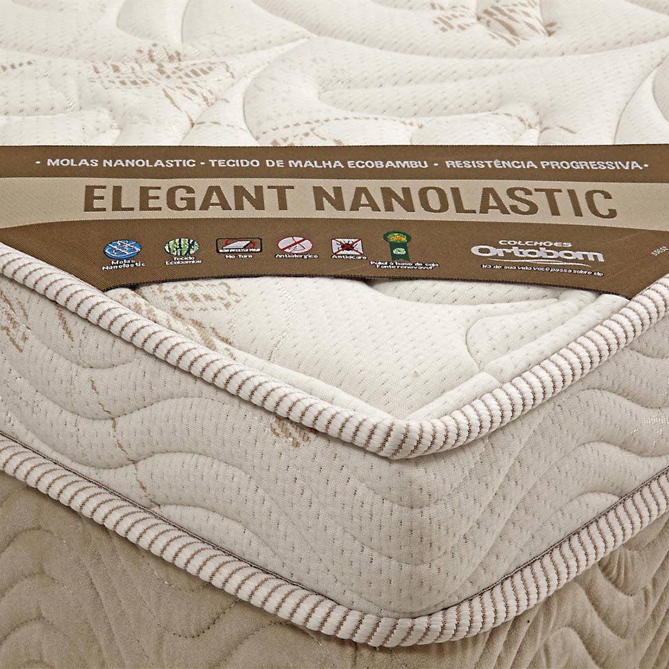 Colchão Queen Molas Nanolastic Elegant (27x158x198) Bege