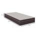 Colchão Solteiro Airtech D28 Ortopillow (28X88X188) Marrom e Branco