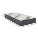 Colchão Solteiro Airtech D33 Ortopillow (28X88X188) Grafite e Branco