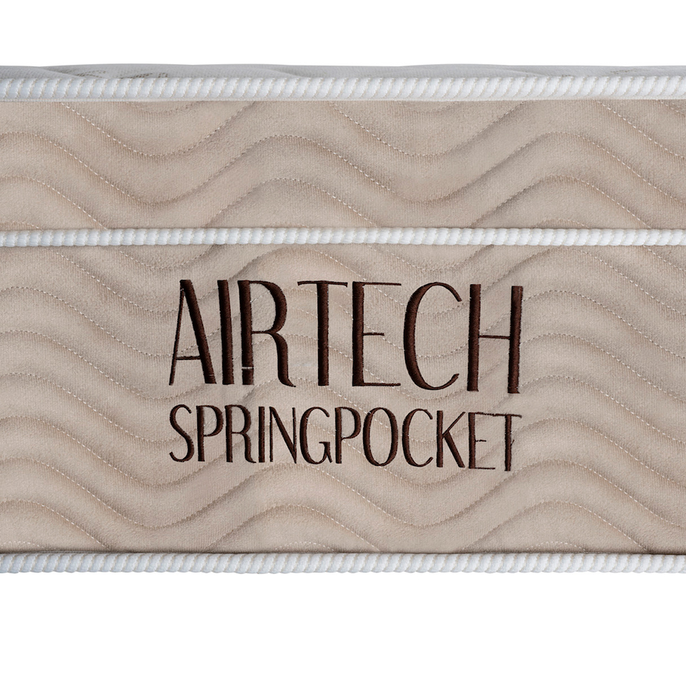 Colchão Solteiro Airtech Spring Mola Superpocket (35x88x188) Bege