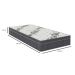 Colchão Solteiro King Airtech D33 Ortopillow (28X108X198) Grafite e Branco