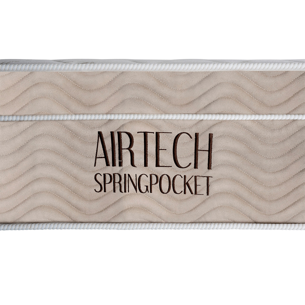 Colchão Solteiro King Airtech Spring Mola Superpocket (25x108x198) Bege