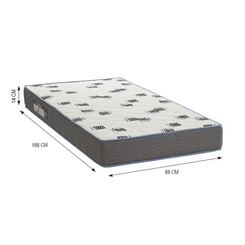 Colchão Solteiro Light D33 88x188cm Cinza - Ortobom