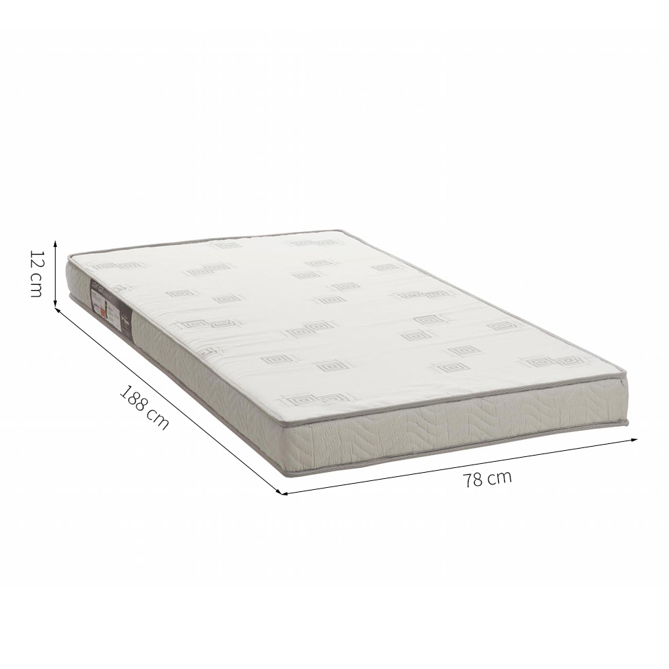 Colchão Solteiro Light com Espuma D23 (12x78x188) Cinza