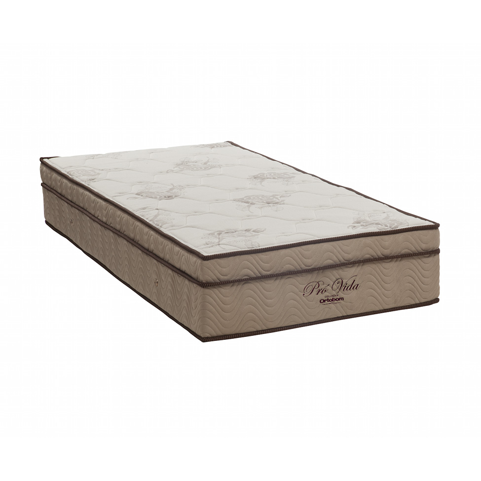 Colchão Solteiro Molas Ensacada Pró Vida (30x88x188) Bege