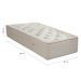 Colchão Solteiro Orthotel Espuma D28 Molas Superlastic 30x88x188 Bege e Branco