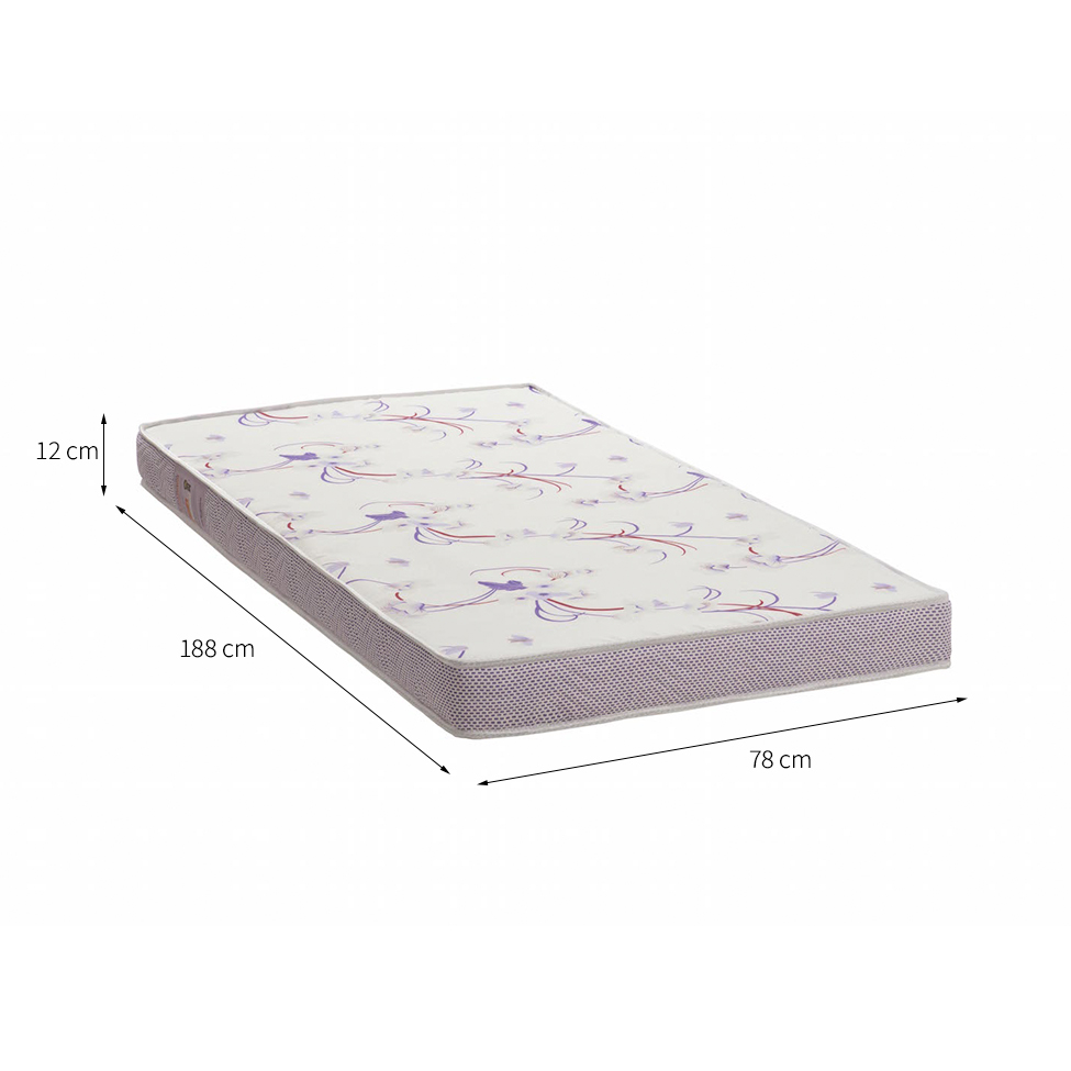 Colchão Solteiro Physical Resist Liso com Espuma D20 (12x78x188) Lilás