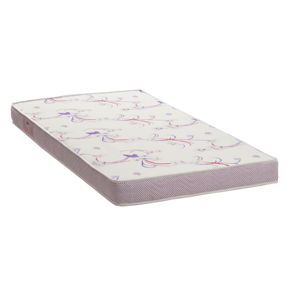 Colchão Solteiro Physical Resistente Lilás E Branco 14x88x188 Ortobom