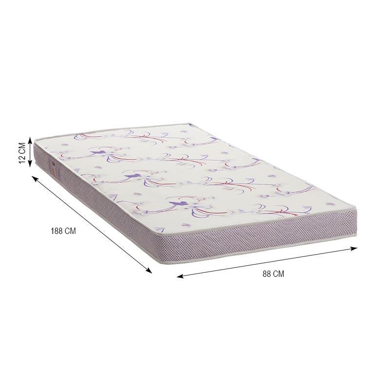 Colchão Solteiro Physical Resistente Liso D20 88x188cm Lilás - Ortobom