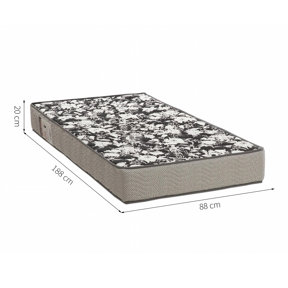 Colchão Solteiro Physical Ultra Resistente com Espuma D26 (20x88x188) Bege