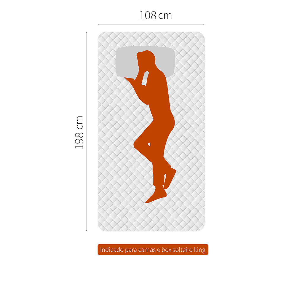 Colchão Solteiro Physical de Espuma D28 (22x108x198) Branco