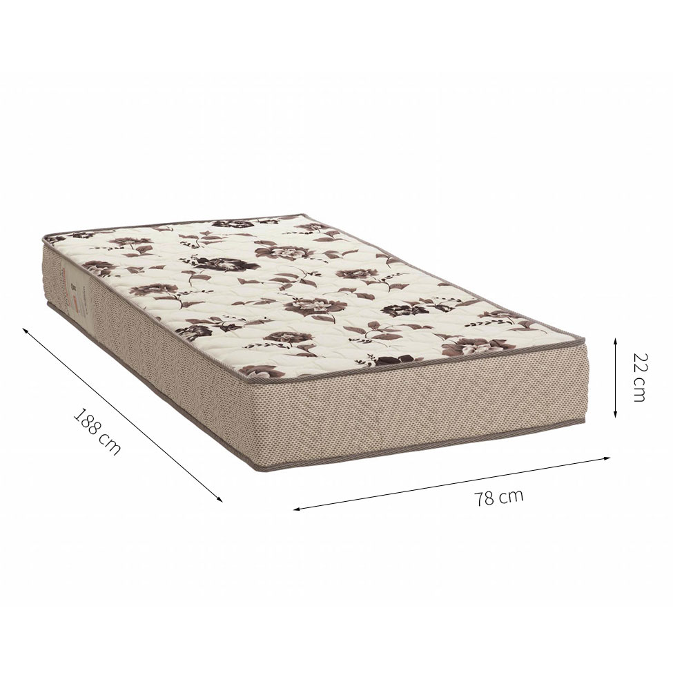 Colchão Solteiro Physical de Espuma D28 (22x78x188) Branco