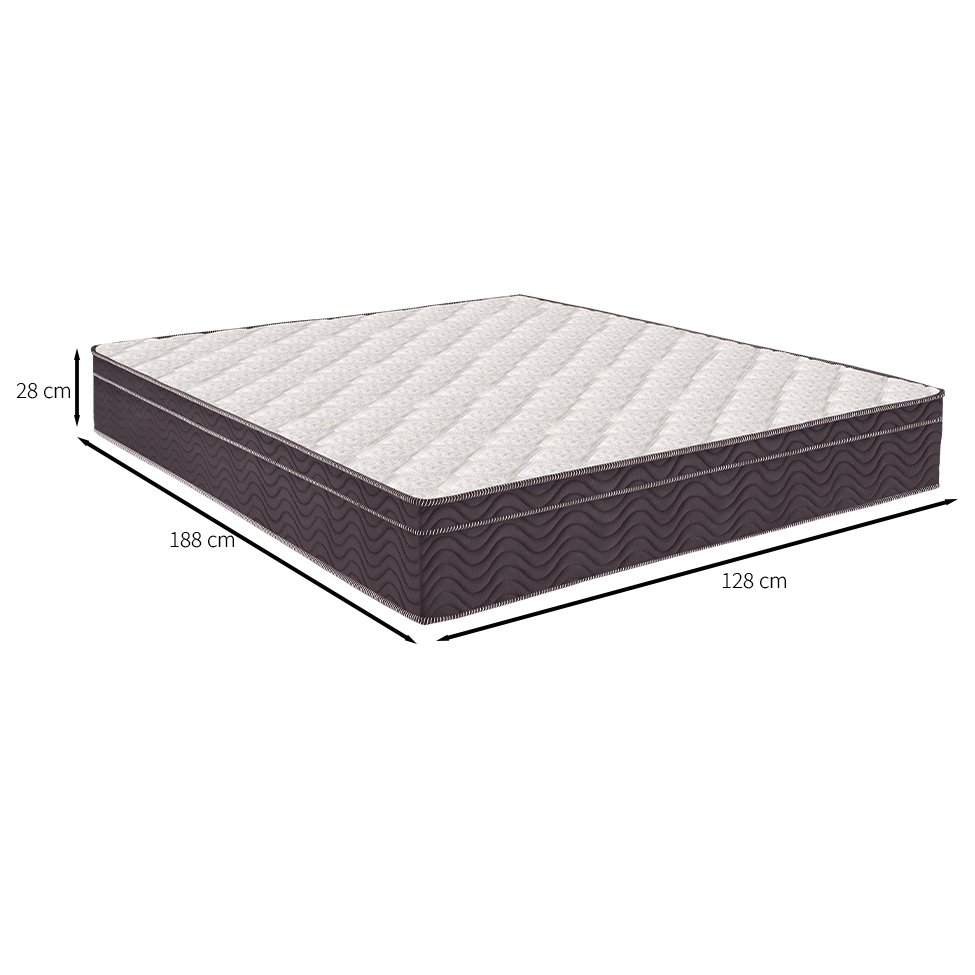 Colchão Viúva Airtech D28 Ortopillow (28X128X188) Marrom e Branco