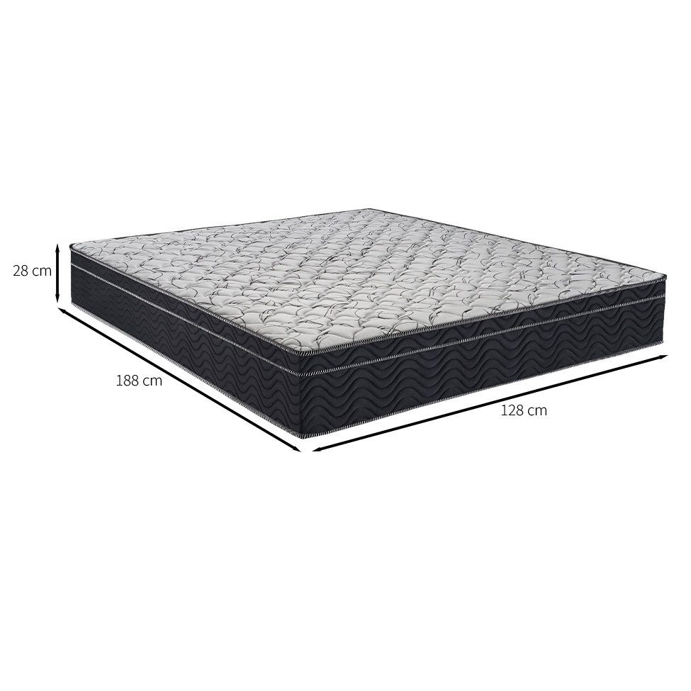 Colchão Viúva Airtech D45 Ortopillow (28X128X188) Preto e Branco