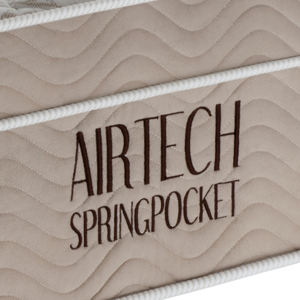 Colchão Viúva Airtech Spring Mola Superpocket (35x128x188) Bege