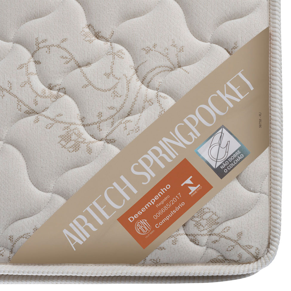 Colchão Viúva Airtech de Espuma D26 (30x128x188) Bege