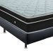 Conjunto Cama Box Cori com Colchão Casal Molas Ensacada Elegant (28x138x188) Preto