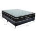 Conjunto Cama Box Cori com Colchão Casal Molas Ensacada Elegant (28x138x188) Preto