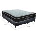 Conjunto Cama Box Cori com Colchão Super King Molas Ensacadas Elegant (28x193x203) Preto